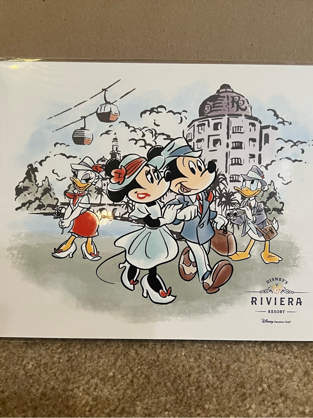 Disney’s Riviera Resort Mickey and Minnie Mouse Art Print 8x10 DVC Vacation Club